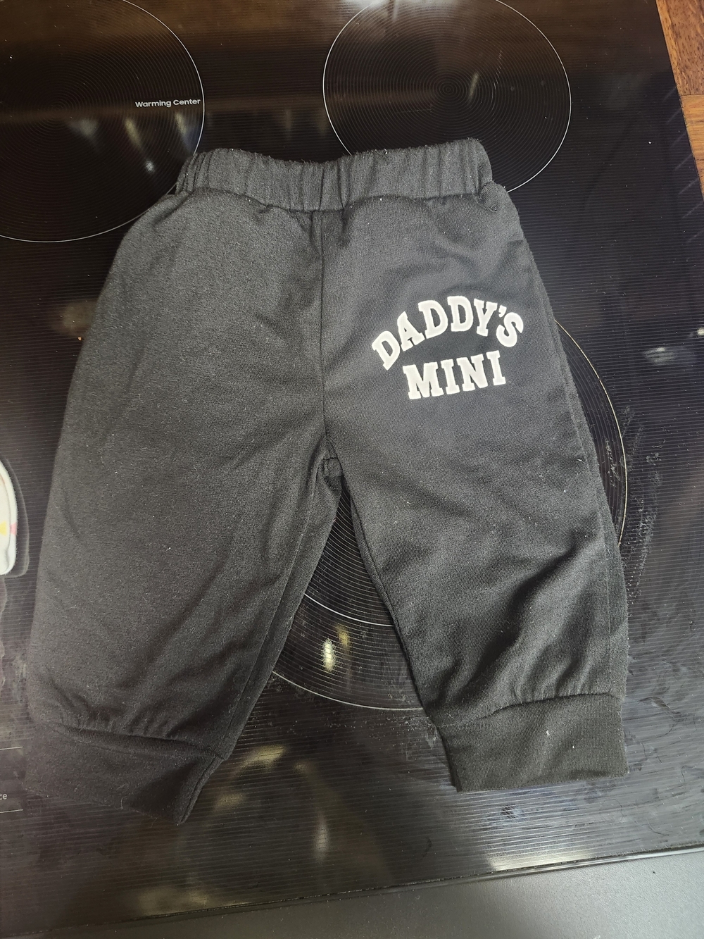 Toddler 12 Month Black 'Daddy's Mini' Graphic Sweatpants